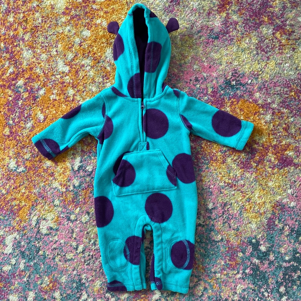 3-6M Baby Gap Fleece Bodysuit with Hood & Ears